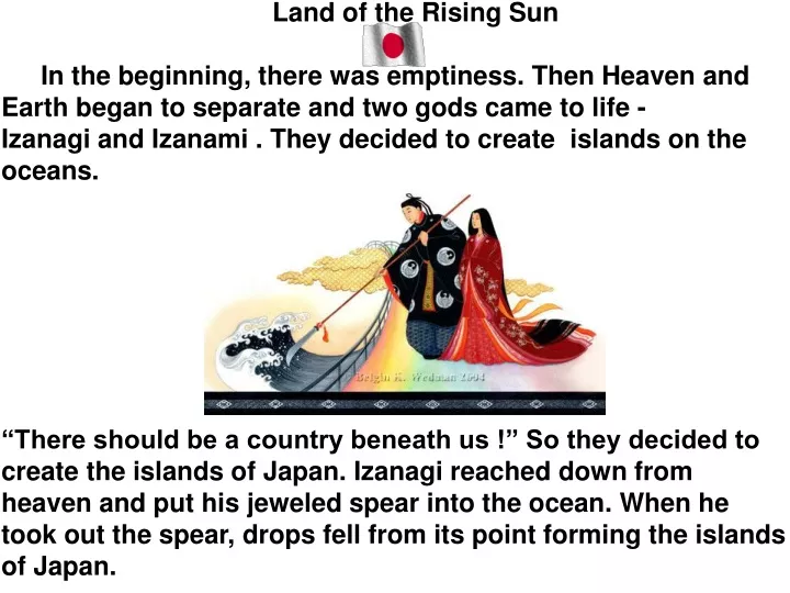 land of the rising sun in the beginning there