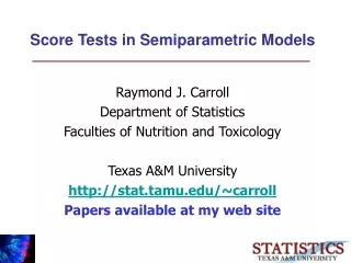 Score Tests in Semiparametric Models