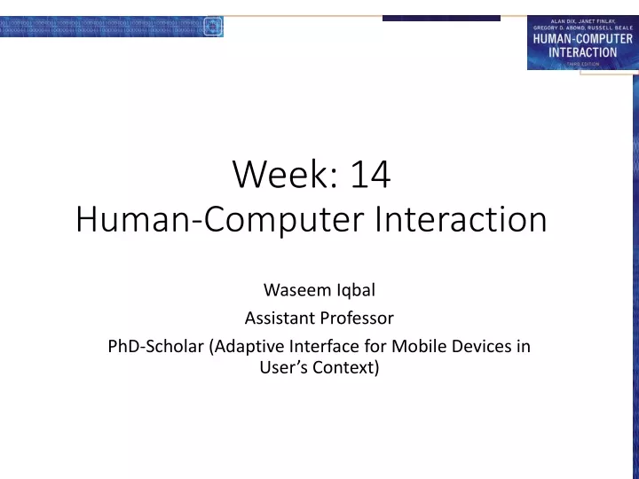 week 14 human computer interaction