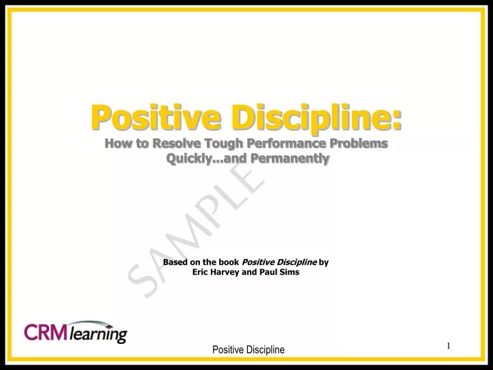 positive discipline how to resolve tough