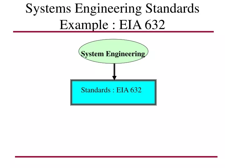 systems engineering standards example eia 632