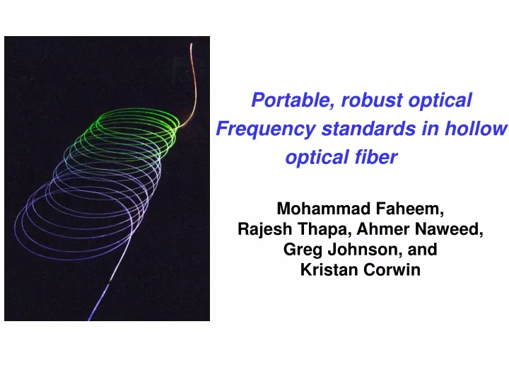 portable robust optical frequency standards