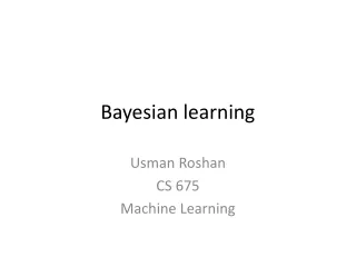 Bayesian learning