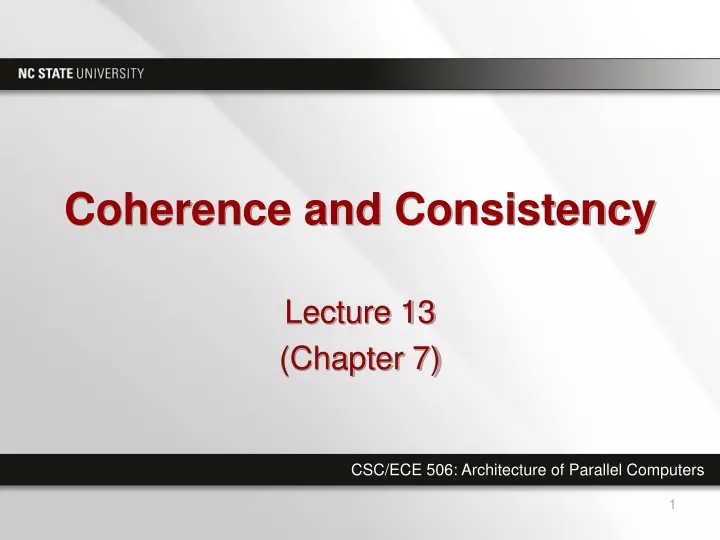 coherence and consistency