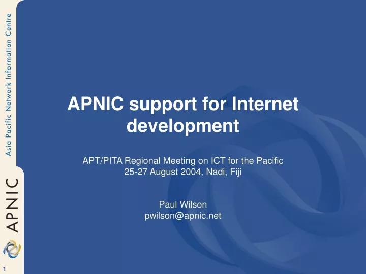 apnic support for internet development