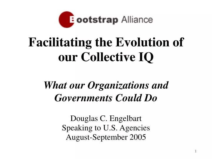 facilitating the evolution of our collective