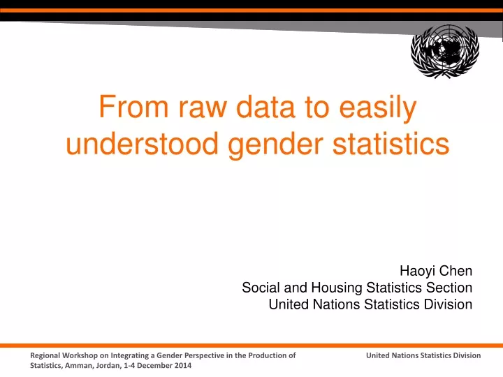 from raw data to easily understood gender statistics