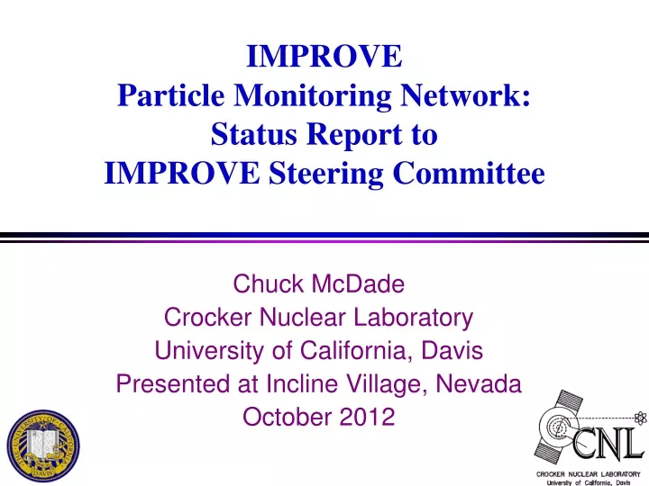 improve particle monitoring network status report to improve steering committee