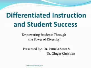 Differentiated Instruction  and Student Success