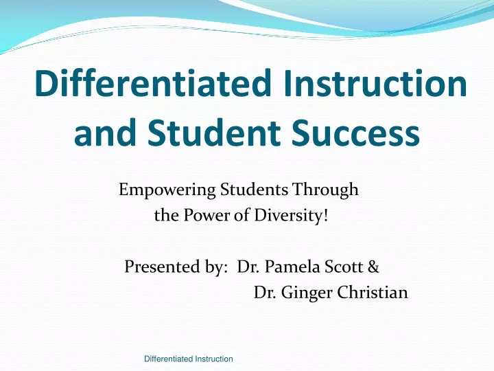 differentiated instruction and student success