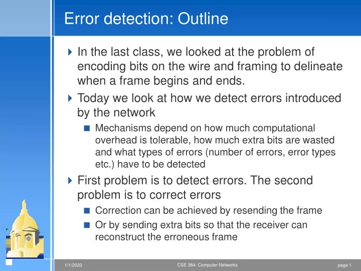 error detection outline