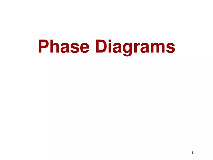phase diagrams