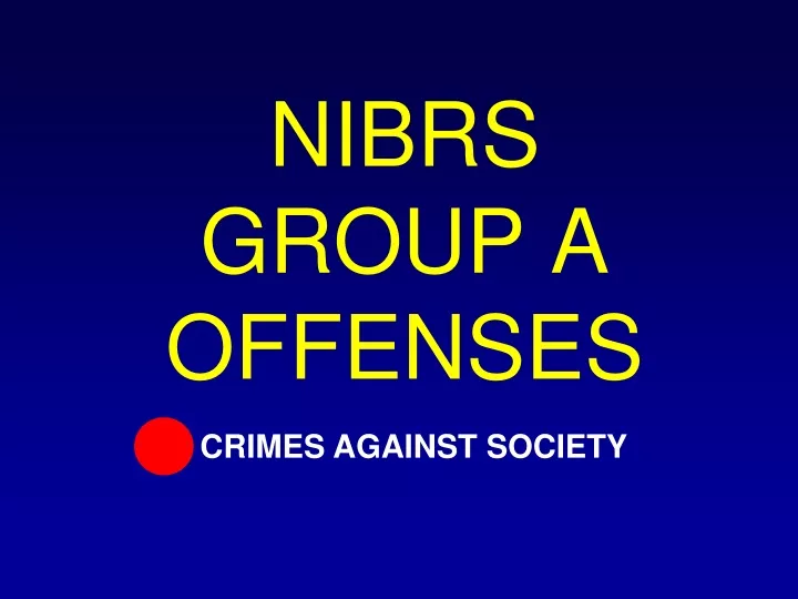 nibrs group a offenses