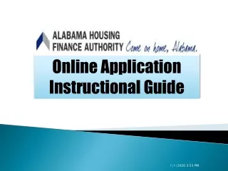 Online Application  Instructional Guide