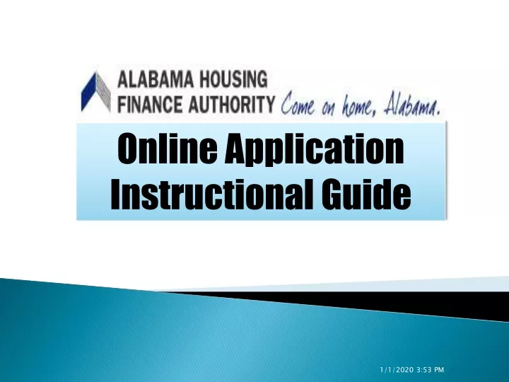 online application instructional guide