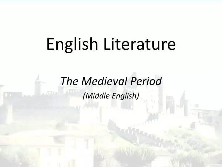 english literature