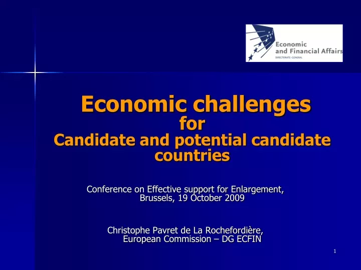 economic challenges for candidate and potential