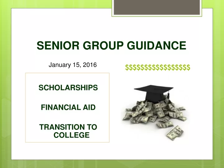 senior group guidance