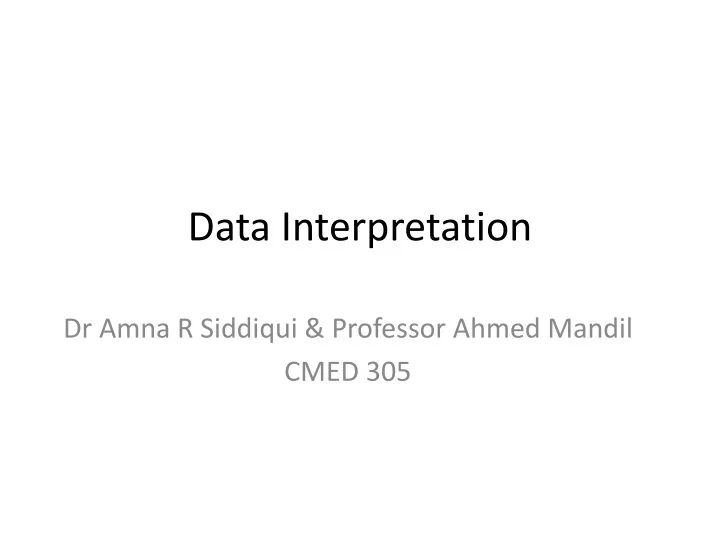 data interpretation