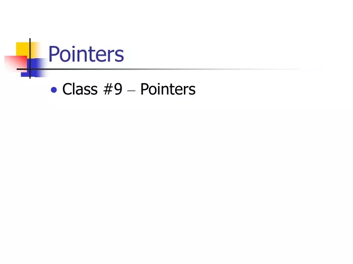 pointers