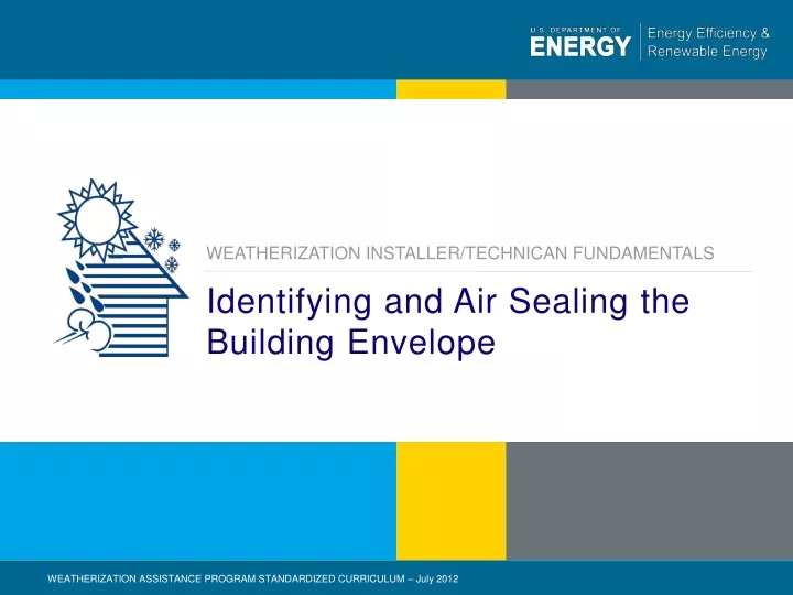 identifying and air sealing the building envelope