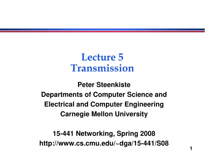 lecture 5 transmission