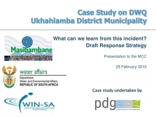 Case Study on DWQ Ukhahlamba District Municipality