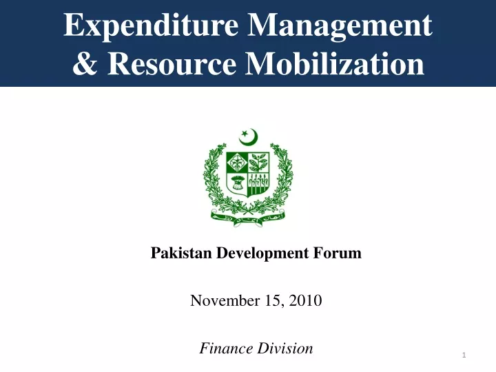 expenditure management resource mobilization