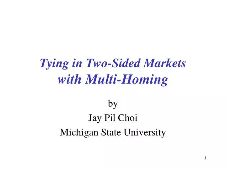 tying in two sided markets with multi homing