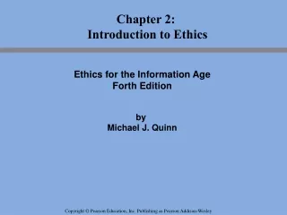 Chapter 2:  Introduction to Ethics
