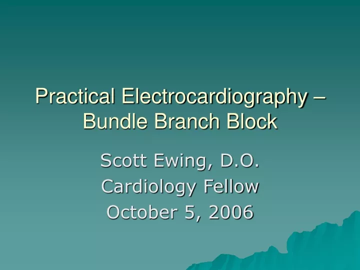 practical electrocardiography bundle branch block