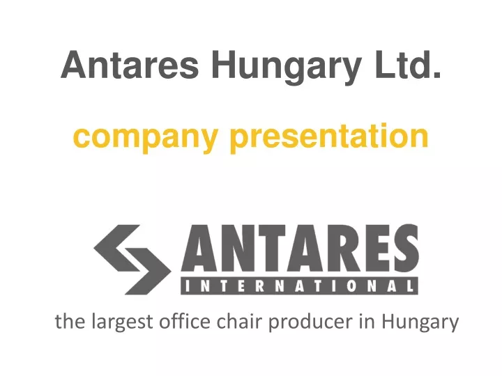 antares hungary ltd company presentation