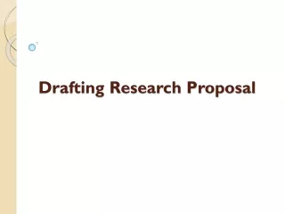 Drafting Research Proposal
