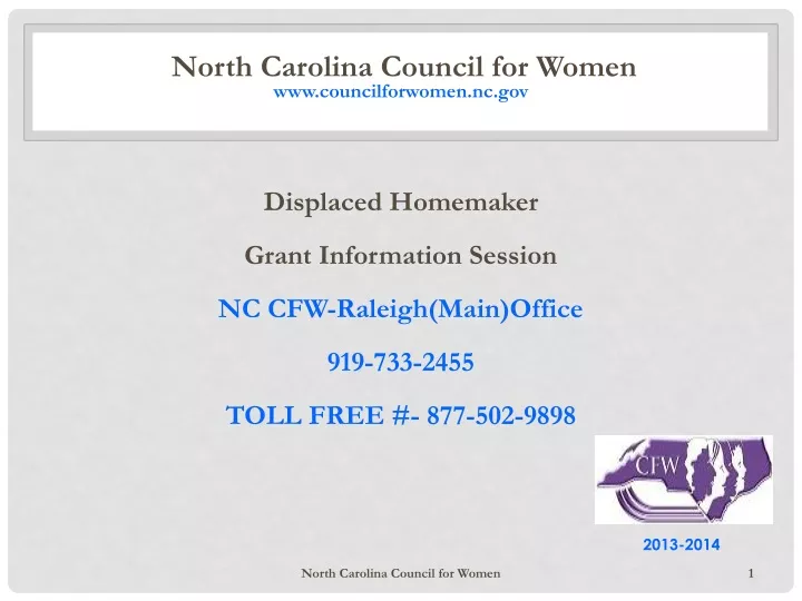 north carolina council for women