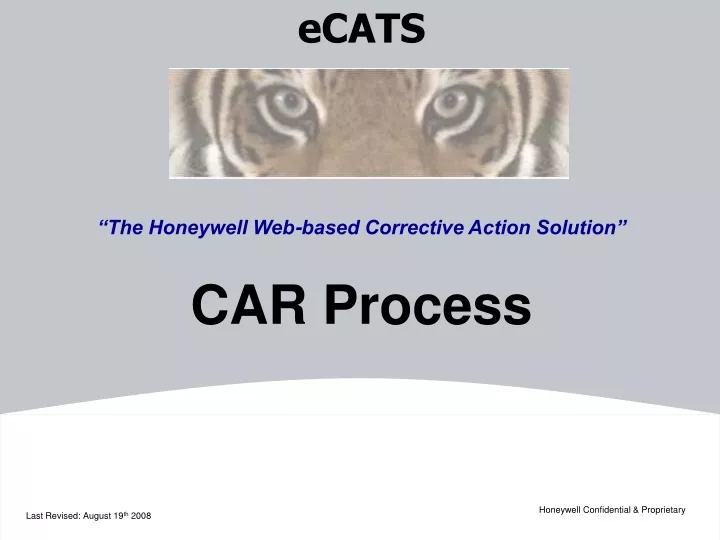 ecats the honeywell web based corrective action