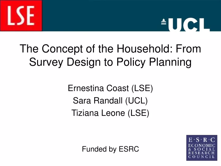 the concept of the household from survey design