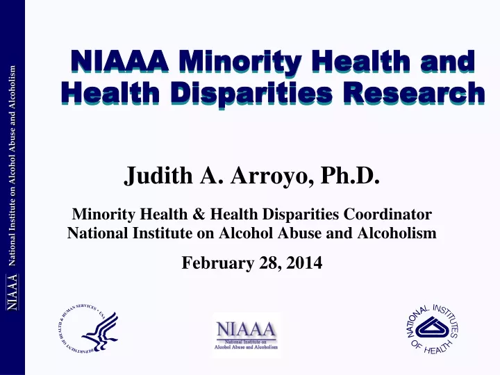 niaaa minority health and health disparities research