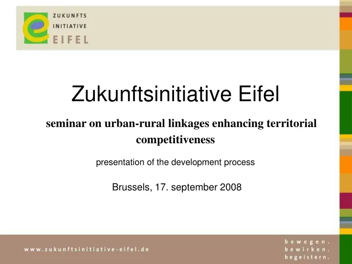 zukunftsinitiative eifel seminar on urban rural