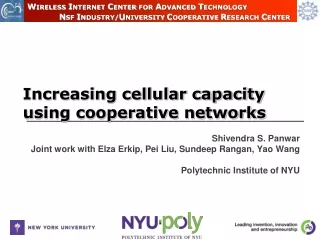 Increasing cellular capacity using cooperative networks