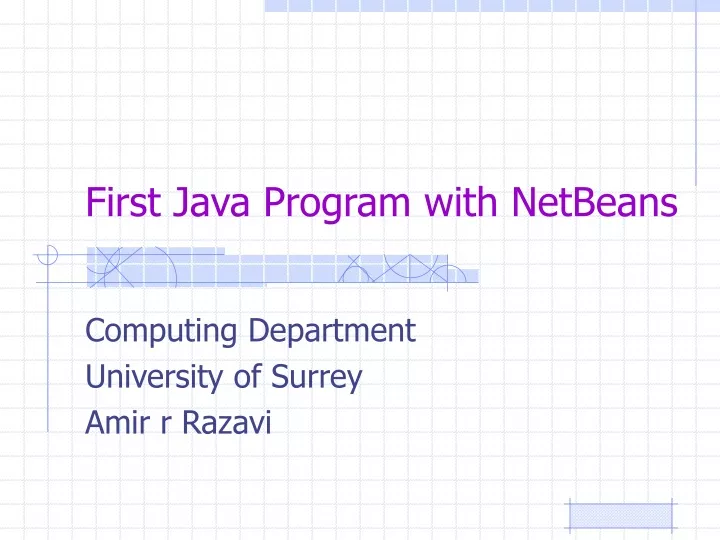 first java program with netbeans