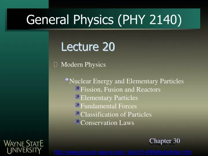 general physics phy 2140