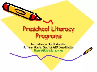 Preschool Literacy Programs