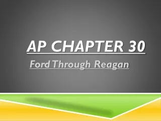 AP Chapter 30