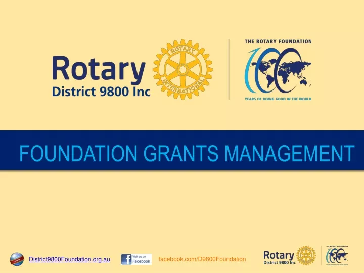 foundation grants management