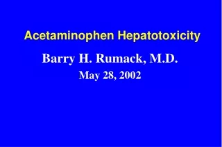 Acetaminophen Hepatotoxicity