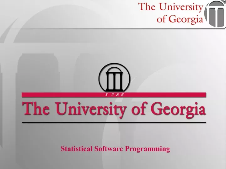 statistical software programming