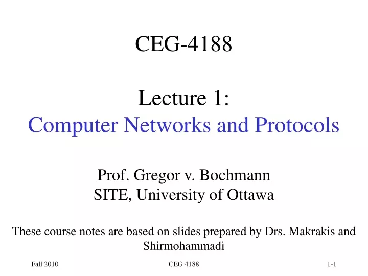 ceg 4188 lecture 1 computer networks