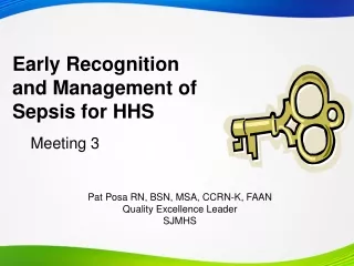 Early Recognition and Management of Sepsis for HHS