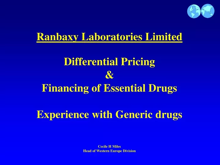 ranbaxy laboratories limited differential pricing
