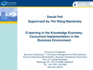 E-learning in the Knowledge Economy: Concurrent Implementation in the  Business Environment